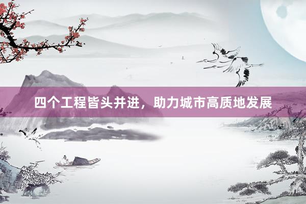 四个工程皆头并进，助力城市高质地发展