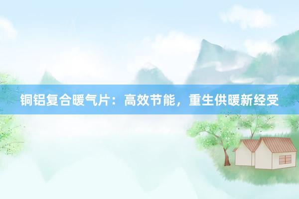 铜铝复合暖气片：高效节能，重生供暖新经受